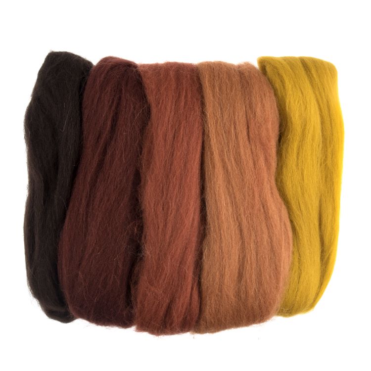 Felting Wool - 50g in Autumn Colours by Trimits