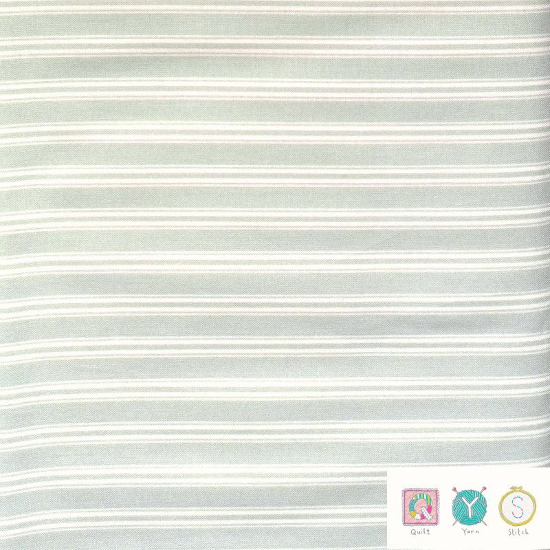 Quilting Fabric - Pastel Green Stripes from Darling Little Dickens by Lydia Nelson for Moda 49007 16