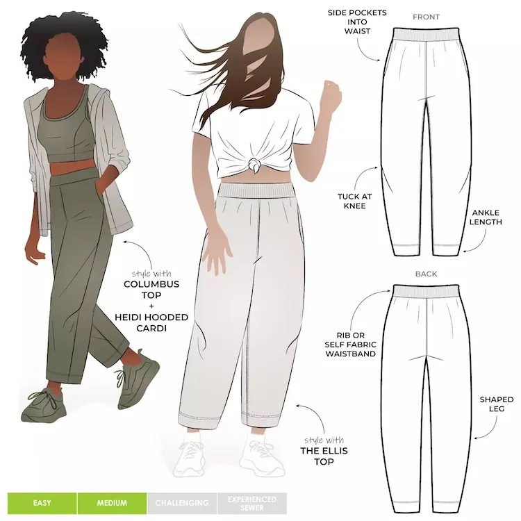 Style Arc - Geoffrey Knit Pant Sewing Pattern Sizes 18-30