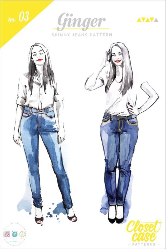 Closet Core - Ginger Skinny Jeans Pattern - Ladies Dressmaking Pattern 