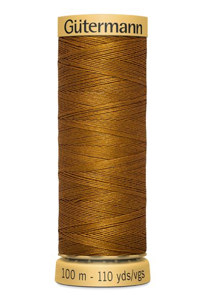 Gutermann Sew All Thread - Gold Brown 100% Cotton Colour 1444