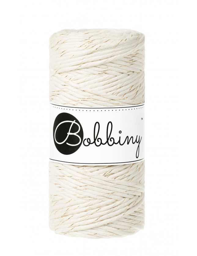 Macramé Cord 3mm in Golden Natural by Bobbiny