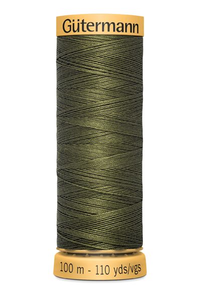Gutermann Sew All Thread - Army Green 100% Cotton Colour G424 