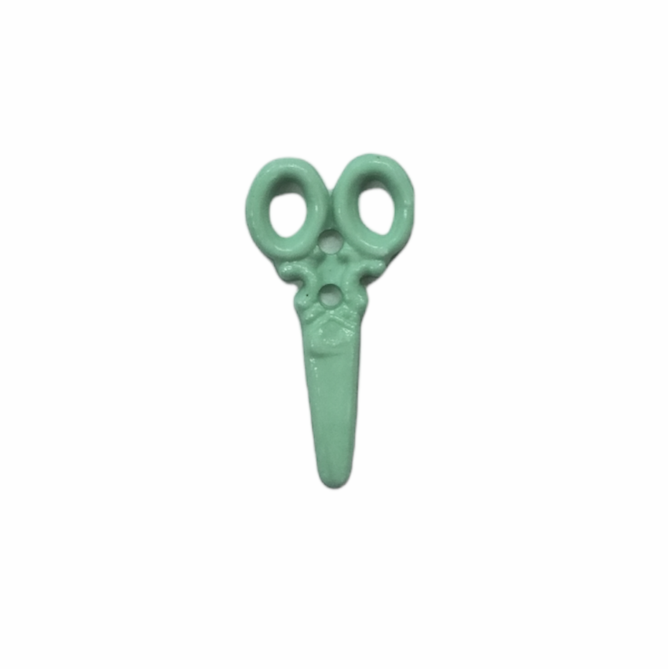 Buttons - 30mm Plastic Scissors in Pale Green
