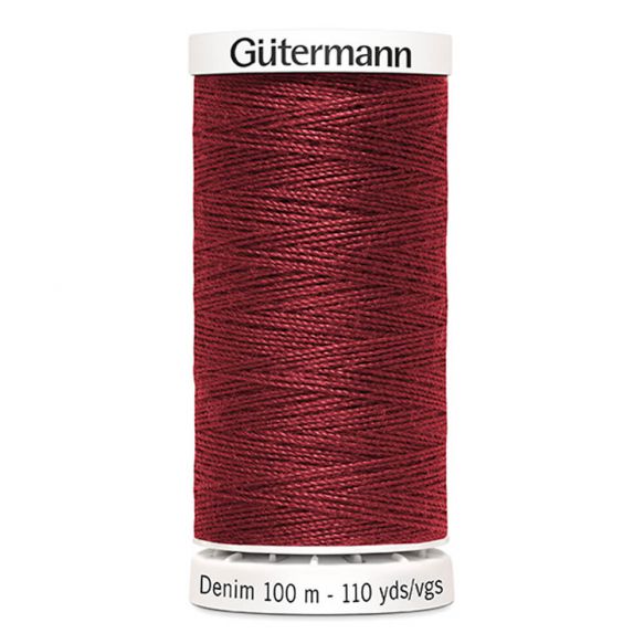 Gutermann Denim Thread -  Burgundy Colour 4466