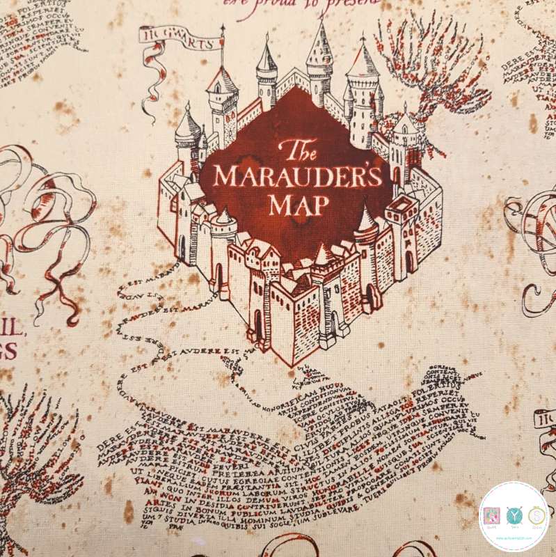 harry potter marauders map licensed fabric 100 cotton by camelot
