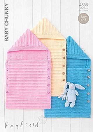 Hayfield 4536 - Baby Chunky - Sleeping Bag - Knitting Pattern