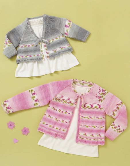 Knitting Pattern -  Double Knit Children's Cardigan by Hayfield 4842