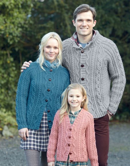 Knitting Pattern - Aran Cardigans for all the Family by Hayfield 7143