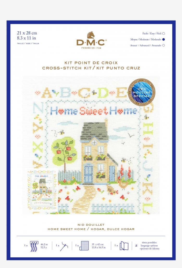 Gift Idea - Cross Stitch Kit by DMC Home Sweet Home Sampler BK1920