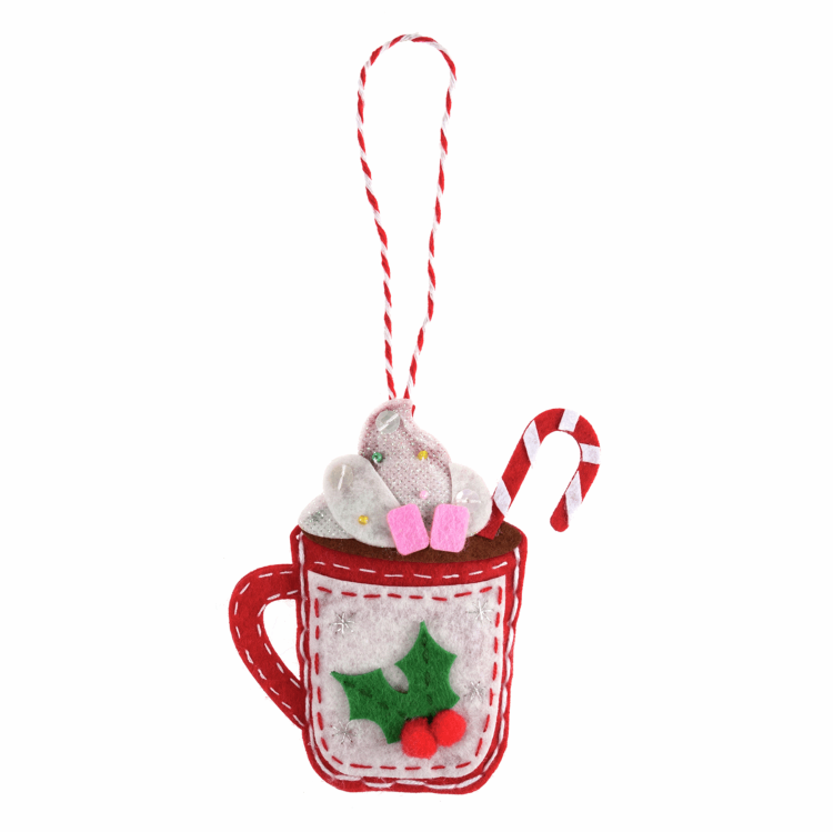 Gift Idea - Make Your Own Hot Chocolate Felt Decoration