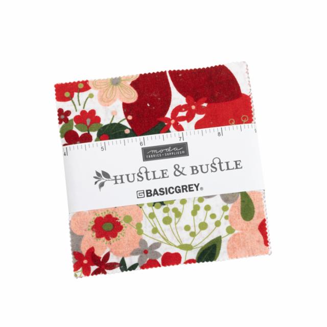 Quilting Fabric - Charm Pack - Hustle And Bustle by Basic Grey for Moda