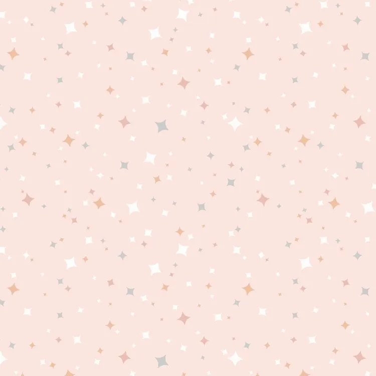 Quilting Fabric - Diamond Stars on Soft Pink from Honey Bunny by Maywood Studios MAS10915-P