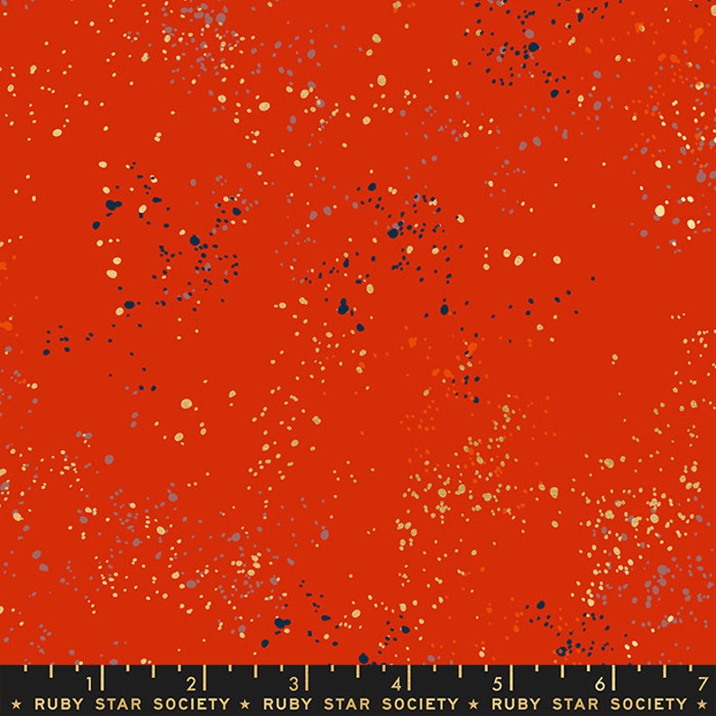 Quilting Fabric - Ruby Star Society Speckled in Poinsettia with Metallic Accents Colour RS5027 94M