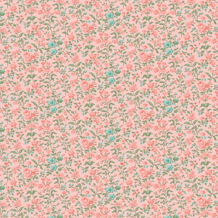 Quilting Fabric - Tinsley Floral on Pink from The Nottingham by Laura Ashley for Camelot 7140801 04