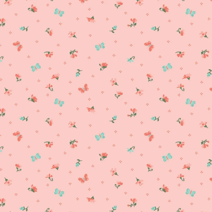 Quilting Fabric Harriet Floral on Pink from The Nottingham by Laura Ashley for Camelot 7140803