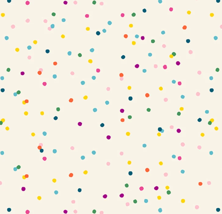 Quilting Fabric Dots on Cream from Birthday by Sarah Watts for Ruby