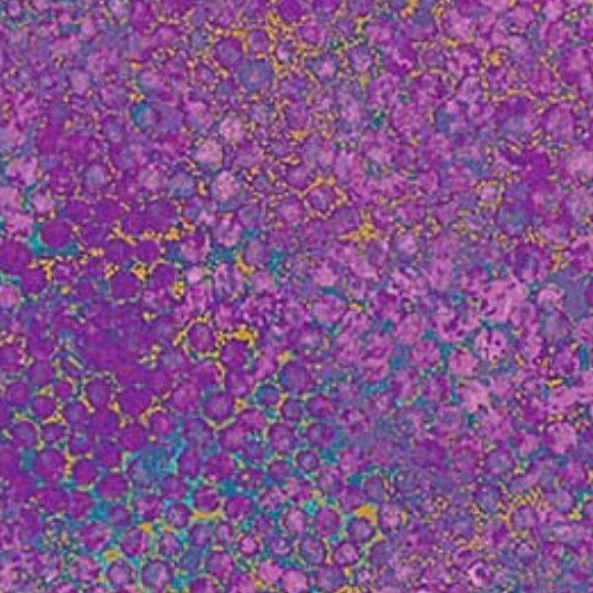 Quilting Fabric - Purple Pebbles with Gold Metallic from Shimmers by Deborah Edwards for Northcott 22993M 85