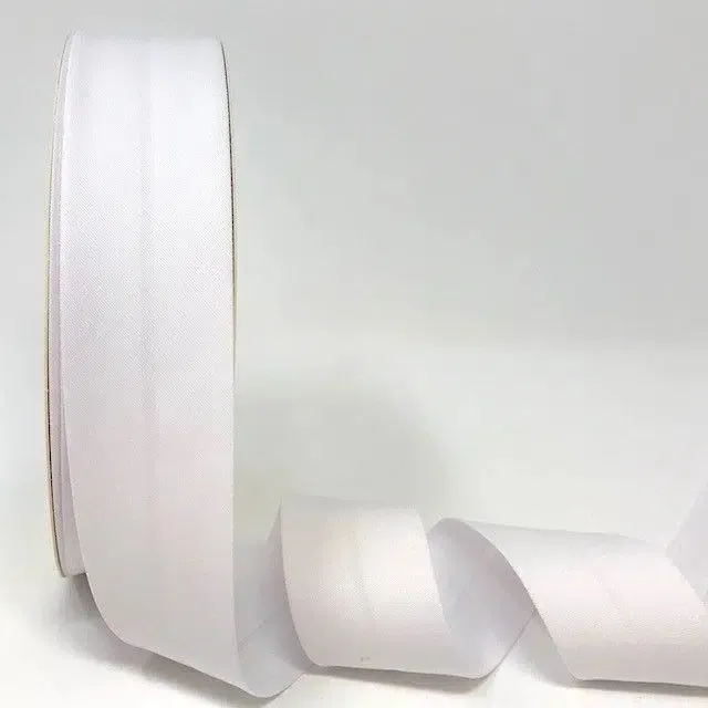 Bias Binding in White Col 2 - 25mm Wide by Fany