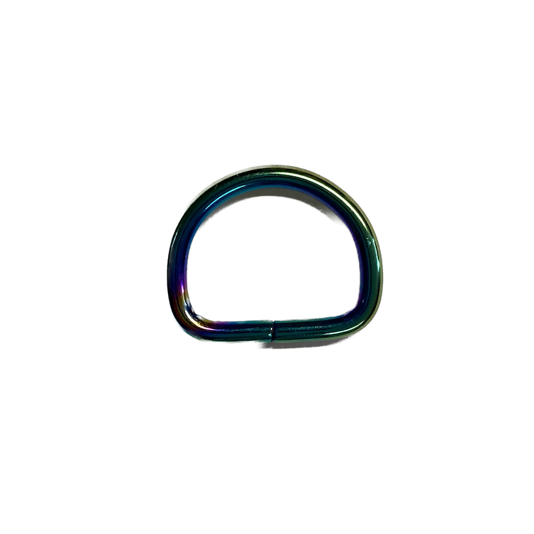 Bag Making - D Ring 25mm in Iridescent Rainbow (2 per pack)