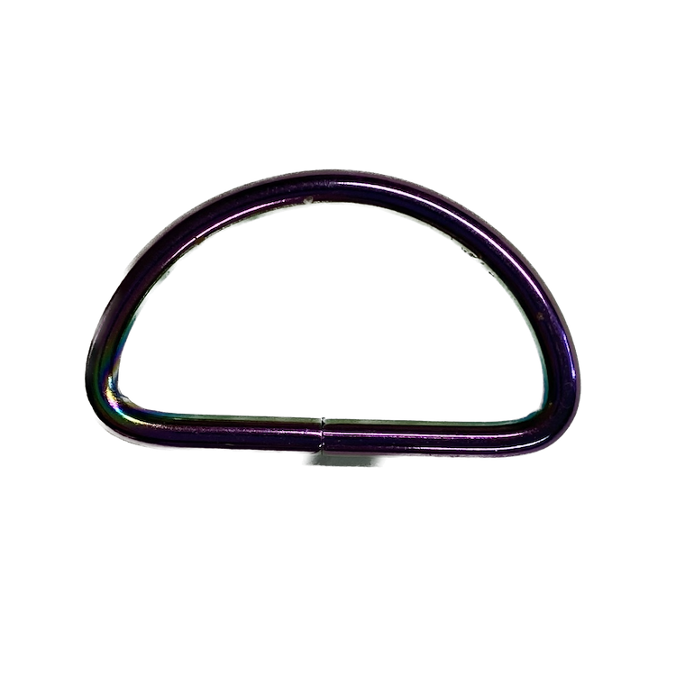 Bag Making - D Ring 38mm in Iridescent Rainbow (2 per pack)