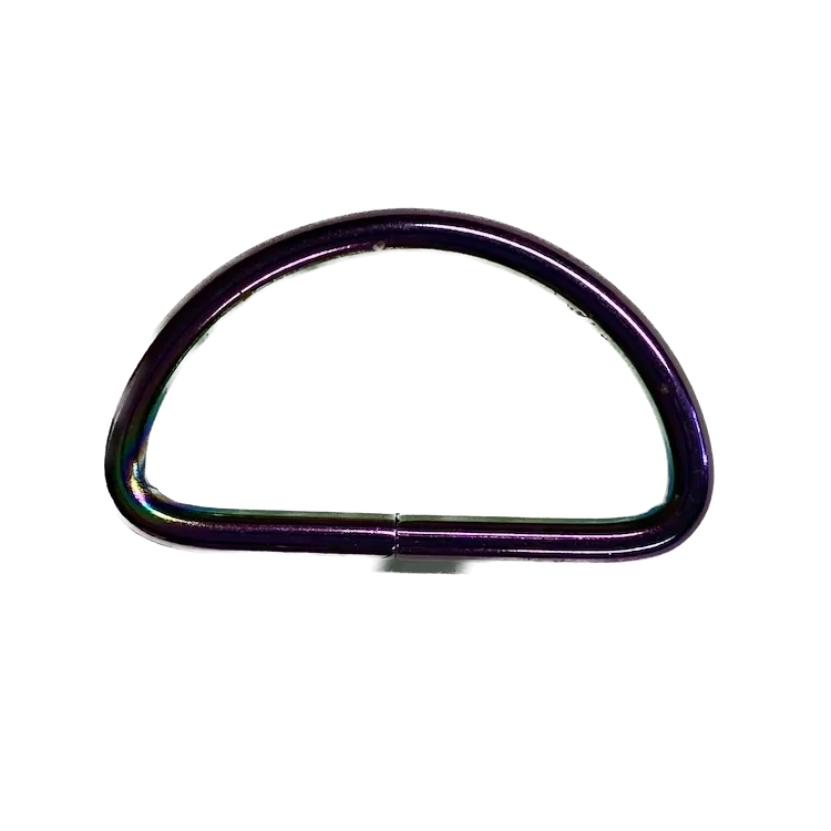 Bag Making - D Ring 38mm in Iridescent Rainbow (2 per pack)