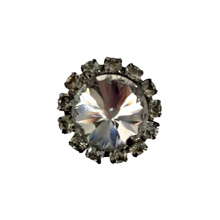 Buttons - 20mm Shank Diamante With Diamante Surround
