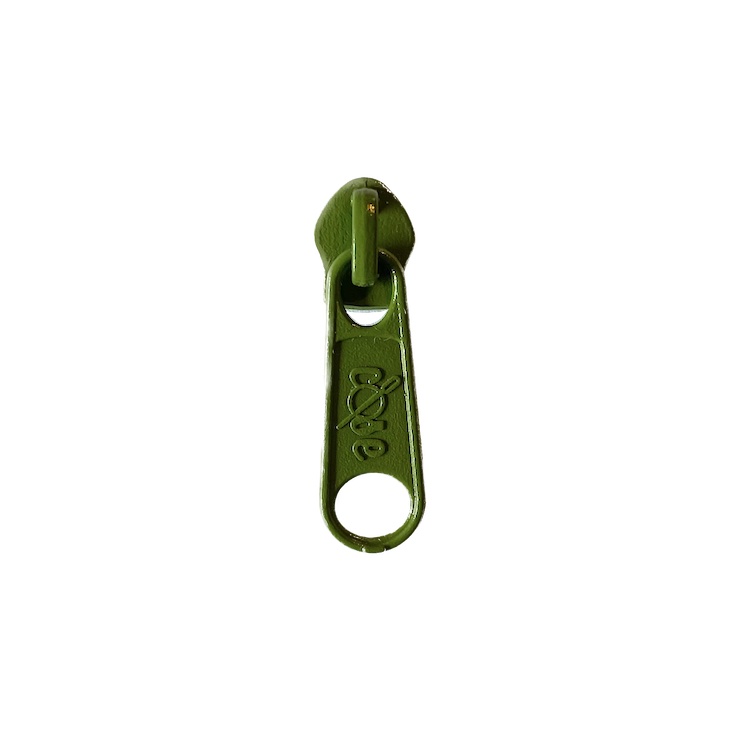 No 5 Olive Tree Green Long Zipper Pull