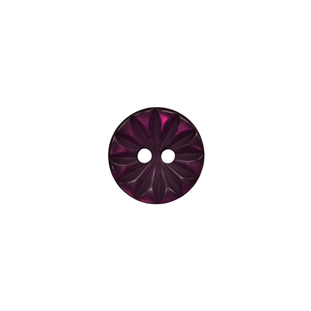 Buttons - 14mm Plastic Cut Daisy in Magenta Purple