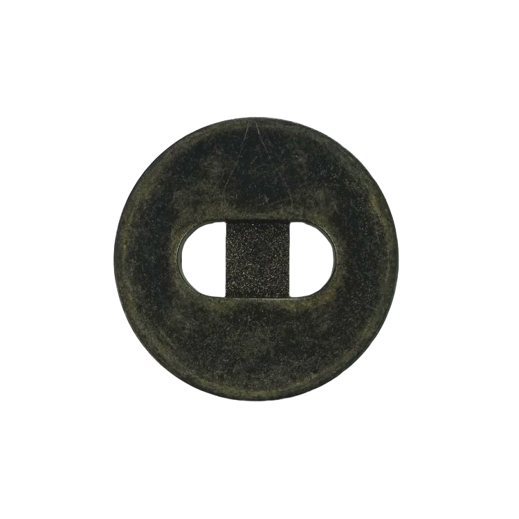 Buttons - 30mm Metal Effect Plastic in Aged Bronze