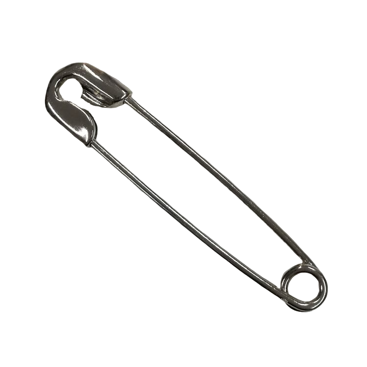 Shawl Fastener - 8.5cm Large Safety Pin in Silver