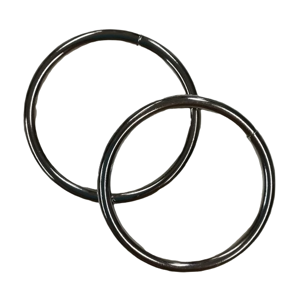 Bag Making - Round Ring 38mm in Silver (2 per pack)