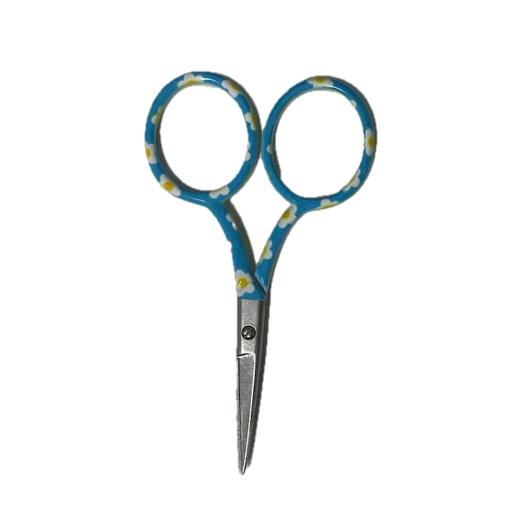 Daisy Print on Blue Embroidery Scissors