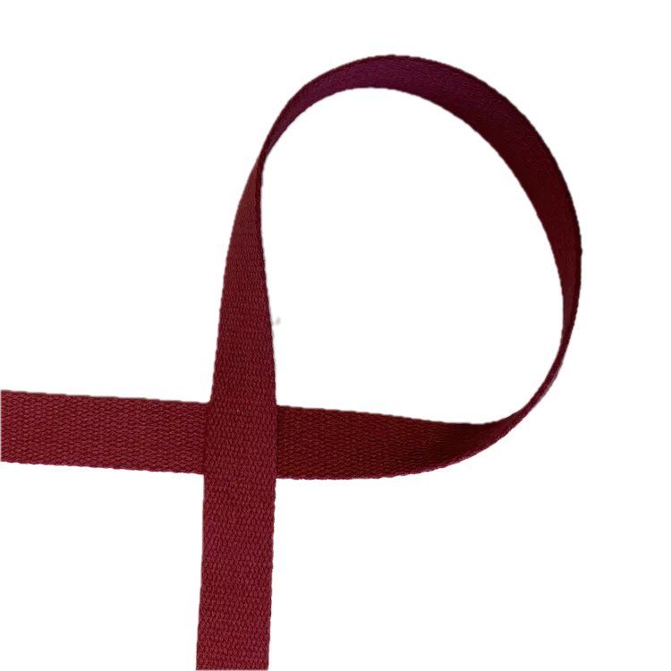 Bag Cotton Webbing - Dark Red 25mm Wide