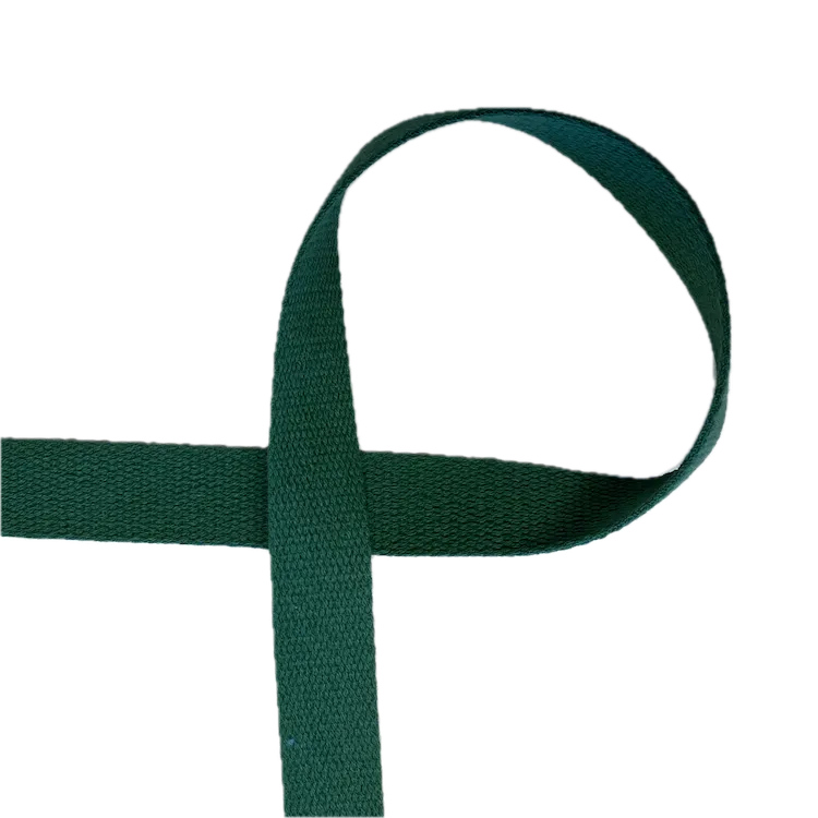 Bag Cotton Webbing - Clover Green 25mm Wide
