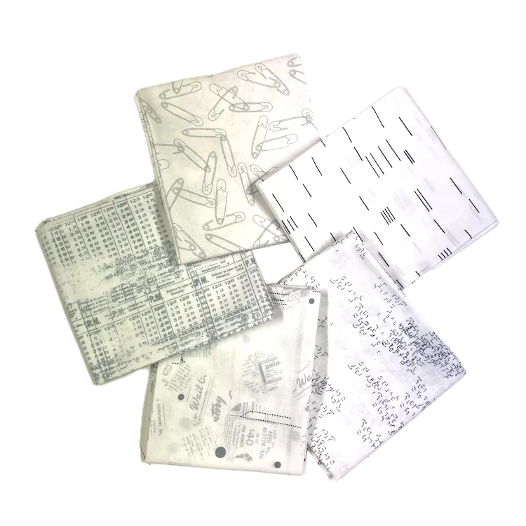 Quilting Fabric - Fat Quarter Bundle - Neutrals with Grey