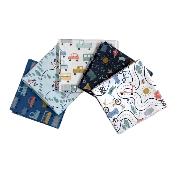Quilting Fabric - Fat Quarter Bundle - Driveway Days by Stacy Ward for Paintbrush Studios