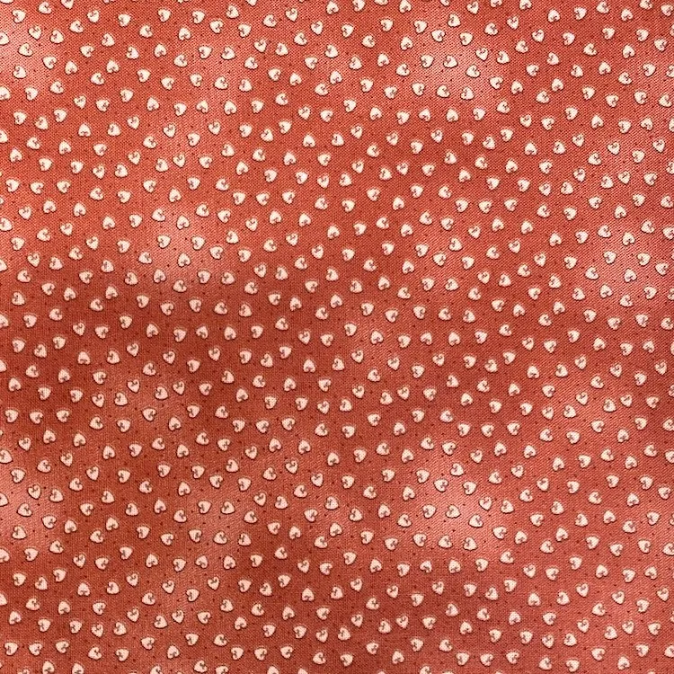 Quilting Fabric - Tiny Hearts on Marbled Red from Basics Collection by Stof