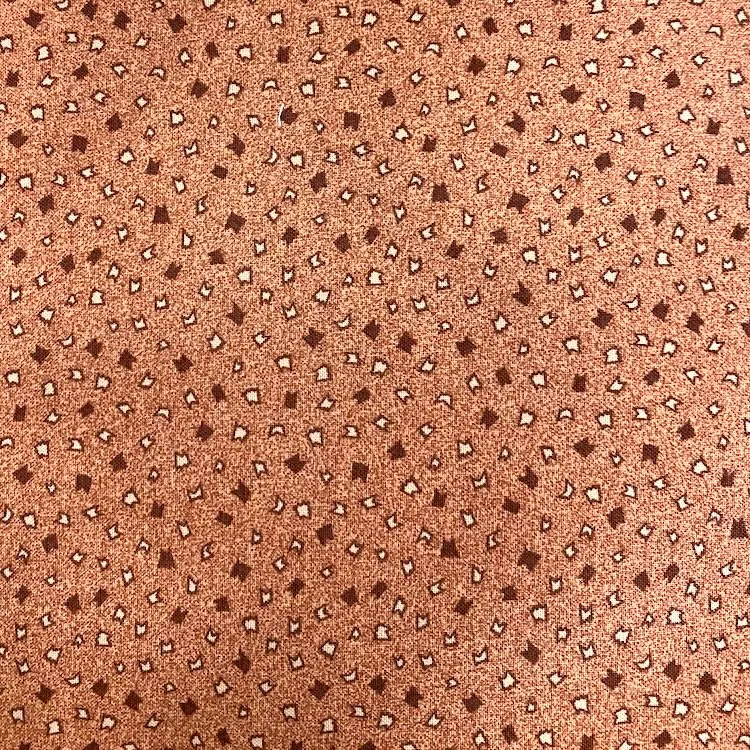 Quilting Fabric - Broken Shape Dots on Peachy Rust from Basics Collection by Stof