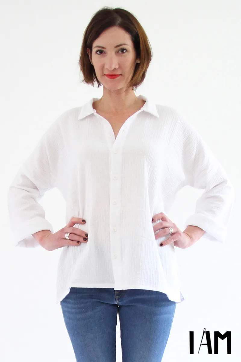 I Am Patterns - Lucienne Relaxed Shirt and Dress Sewing Pattern - Sizes 36 to 46