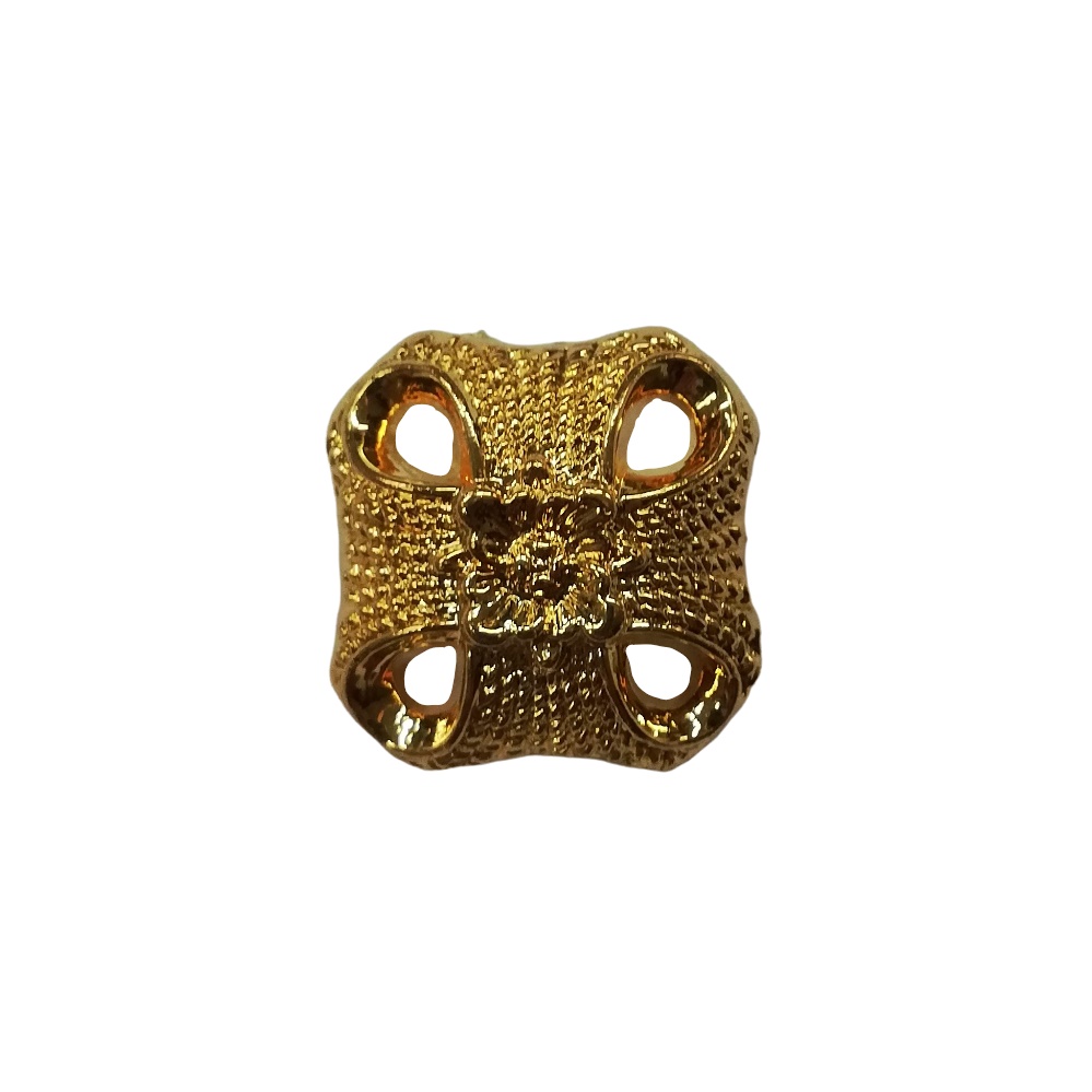 Buttons - 20mm Decorative Gold Plastic