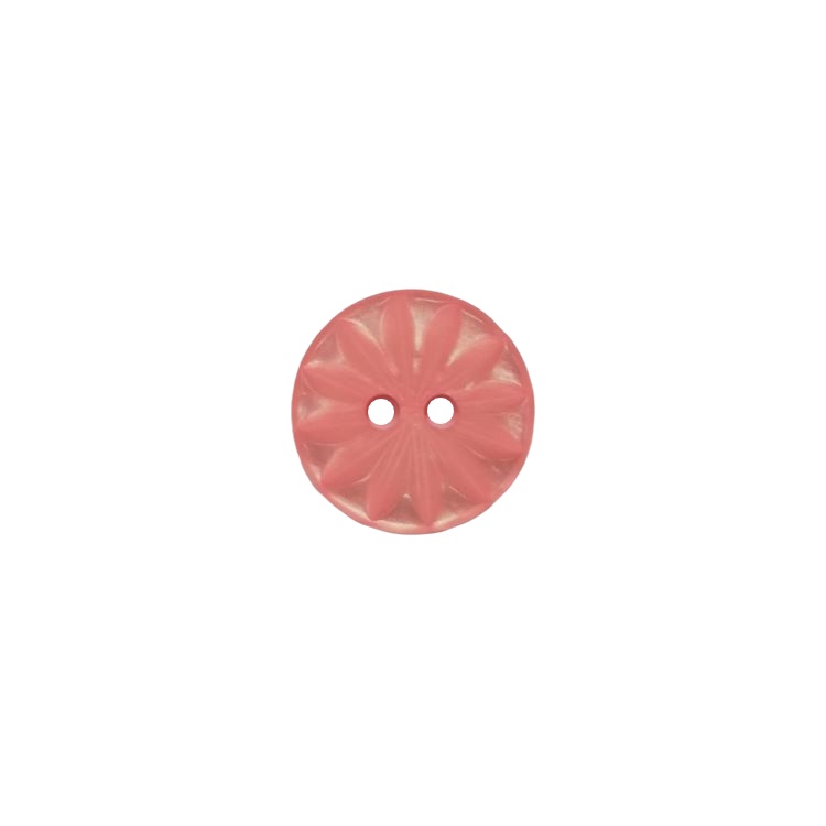 Buttons - 14mm Plastic Cut Daisy in Pink