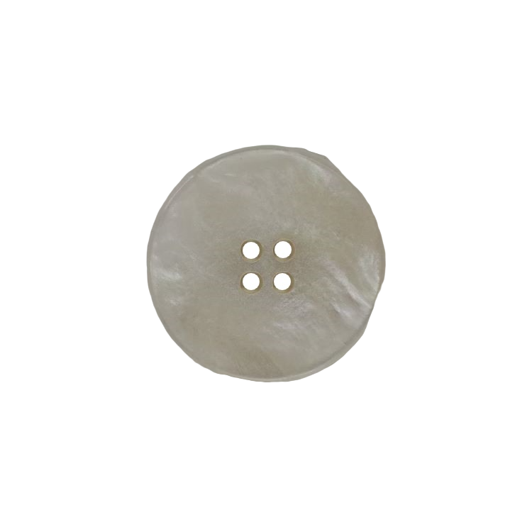 Buttons - 25mm Shell Effect Plastic in Pearl