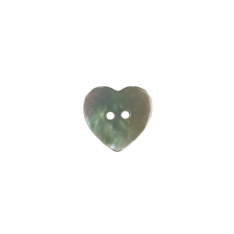Buttons - 15mm Natural Shell Heart in Mother of Pearl