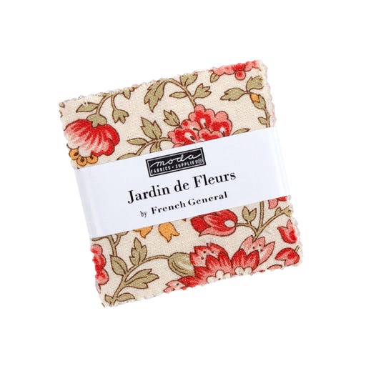 Quilting Fabric - Charm Pack - Jardin de Fleurs by French General for Moda