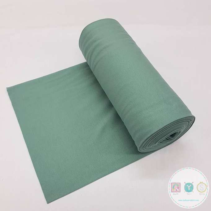 Cotton Jersey Fabric Tube in Old Green