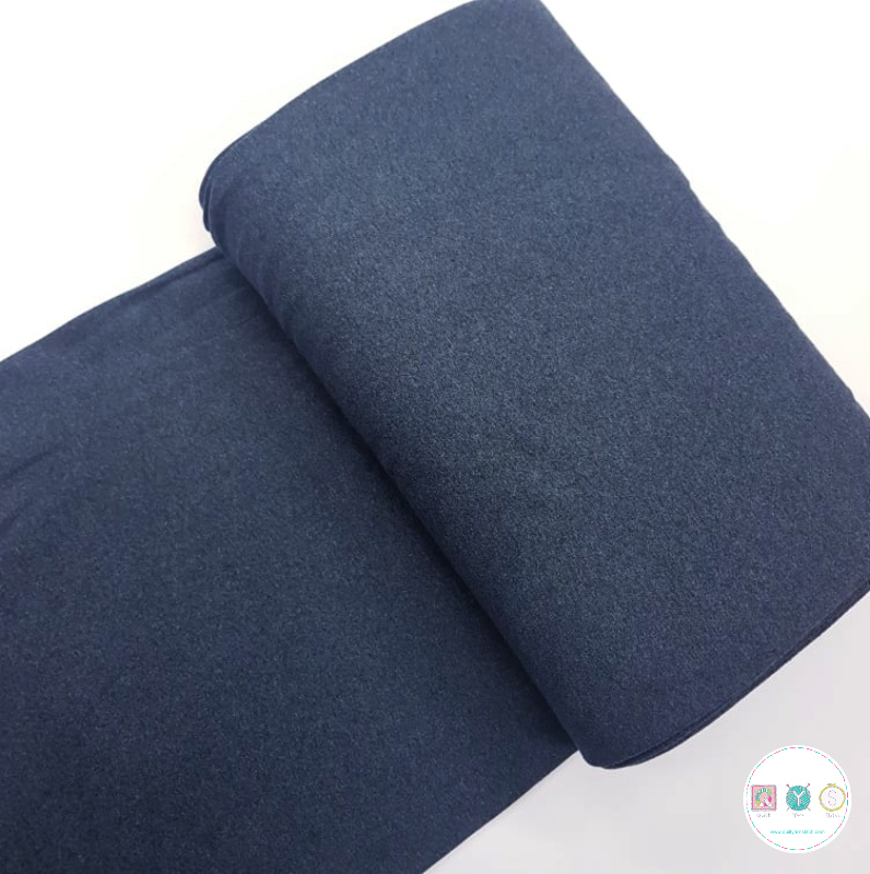 Cotton Jersey Fabric Tube in Indigo Blue Melange