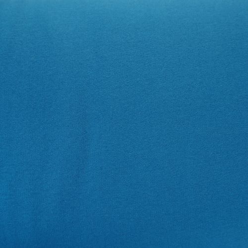 REMNANT - 0.40m - Organic Soft Sweat Jersey Fabric in Mid Blue