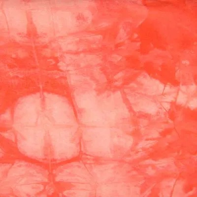 Brushed French Terry Fabric in Coral Tie Dye