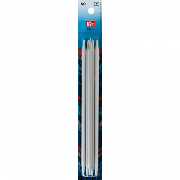 Knitting Needles - 6mm Double Pointed 20cm Long by Prym